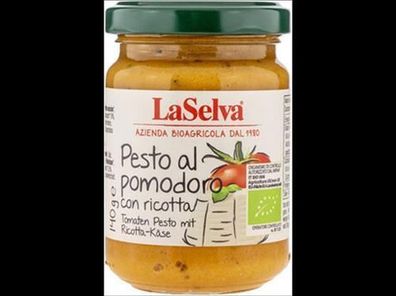 LaSelva Tomaten Pesto mit Ricotta-Käse - Tomaten Würzpaste 140g