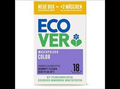 ECOVER Waschpulver Color Konzentrat Lavendel & Eukalyptus 1,35kg 1,35kg