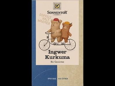 Sonnentor Ingwer Kurkuma Tee, Doppelkammerbeutel 32,4g