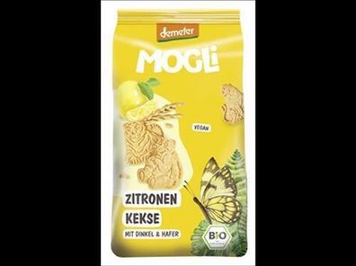 MOGLi Naturkost GmbH Nasch Gebäck - Zitronen Kekse mit Dinkel und Hafer 125g