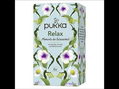 Pukka Pukka Bio-Kräutertee Relax, mit Kamille, Fenchel und Eibischwurzel,20 Teebe