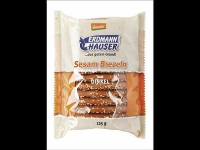 ErdmannHAUSER Getreideprodukte demeter Dinkel-Brezeln mit Sesam 125g