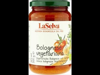 LaSelva vegetarische Bolognese mit Seitan - Tomatensauce mit Gemüse und Seitan 350g