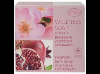 Made by Speick Wellness Soap, Dusch + Badeseife Wildrose & Granatapfel 200g