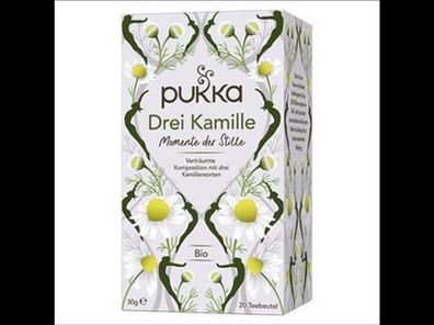 Pukka Pukka Bio-Kamillentee Drei Kamille, 20 Teebeutel 20x1,5g