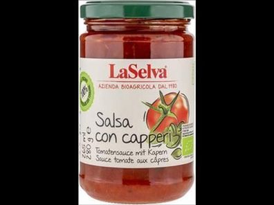 LaSelva Tomatensauce mit Kapern - Salsa con capperi 280g