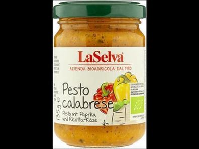 LaSelva Pesto calabrese - Paprika Würzpaste mit Ricotta-Käse 135g