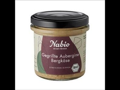 Nabio Nabio Mediterraner Aufstrich Gegrillte Aubergine Bergkäse 135g