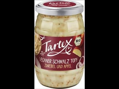 Tartex Veganer Schmalz Topf Zwiebel und Apfel 250g