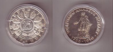 25 Schilling Silber Münze Österreich Wolfgang Amadeus Mozart 1956 (112587)