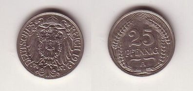 25 Pfennig Nickel Münze Deutsches Reich 1912 A, Jäger 18 (112267)