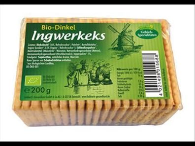 Liebhart´s Gesundkost Bio-Dinkel-Ingwer-Keks 200g