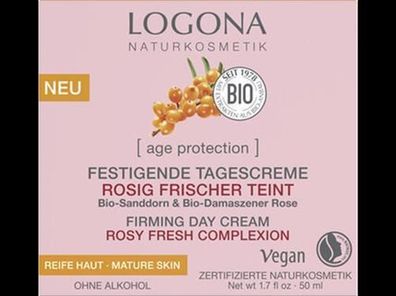 Logona [age protection] festigende Tagescreme Rosig Frischer Teint 50ml