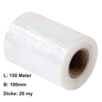 Strechtfolie 150 Meter x Breite 100 mm, transparent