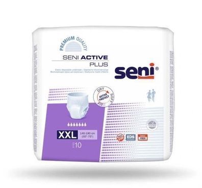 Seni Active Plus Einweg-Schutzhosen XXL, 10er Pack