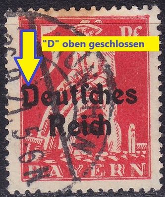 Germany REICH [1920] MiNr 0121 VI ( O/used ) [01] Plattenfehler