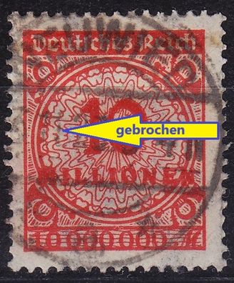 Germany REICH [1923] MiNr 0318 AP HT ( O/used ) [01] Plattenfehler