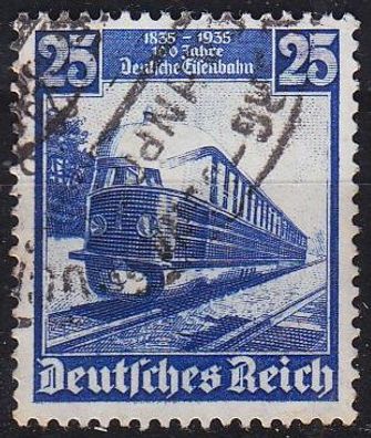 Germany REICH [1935] MiNr 0582 ( O/used ) [01] Eisenbahn Bahnpost