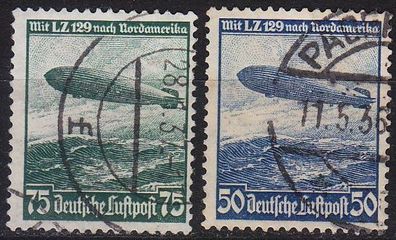 Germany REICH [1936] MiNr 0606-07 Y ( O/used ) Flugzeug