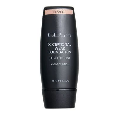 Gosh X-Ceptional Wear Foundation - 14 Sand, 30ml, Langanhaltendes Makelloses Make-up