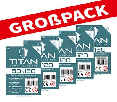 Shield Titan 9 - (100er Großpack) 100 Super Sleeves für Kartengröße 80 x 120 mm