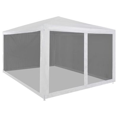 Partyzelt mit 4 Mesh-Seitenwänden | Pavillon | Baldachin | Gartenzelt | 4 x 3 m