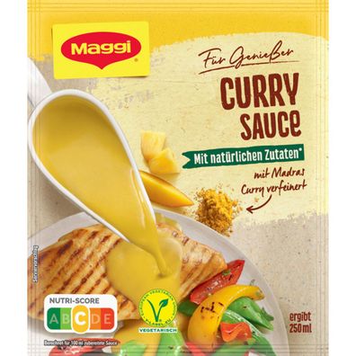 Maggi für Genießer Curry Sauce mit Madras Curry verfeinert 32g