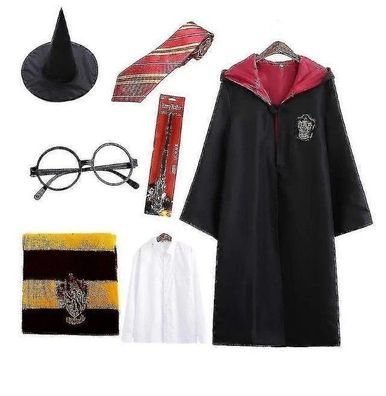 7pcs/set Harry Potter Cosplay Magic Wizard Kostüm Cape Kostüm Hogwarts Schule Kostüm