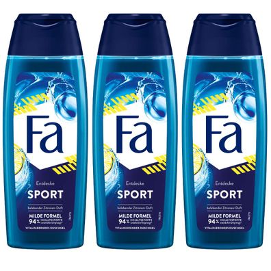 Fa Duschgel Sport belebender Zitronen Duft for Men 250ml 6er Pack