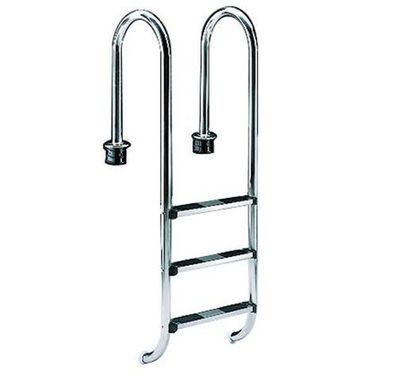 Astral Schwimmbad Einbauleiter V4A 4 stufig mit engem Holm Poolleiter