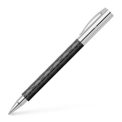 FABER-CASTELL Tintenroller Ambition - Rhombus Rollerball schwarz Großraummine