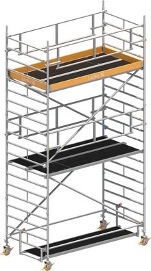 Layher Rollgeruest Uni Breit P2 Safety Plus mit Doppelgelaender 6,20m AH