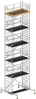 Layher Rollgeruest Uni Breit P2 Safety Plus mit Doppelgelaender 12,38m AH