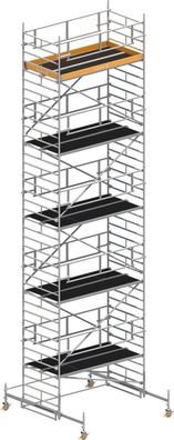 Layher Rollgeruest Uni Breit P2 Safety Plus mit Doppelgelaender 11,38m AH