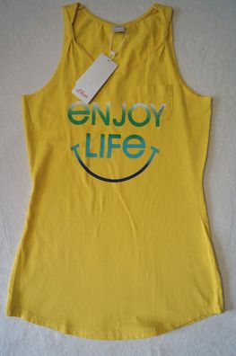 s. Oliver Tank Mädchen Top/ T-Shirt Gr. XL 170/176 gelb 13,95 € NEU