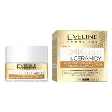 Eveline 24K Gold&Ceramide Intensivcreme 70 + , 50ml