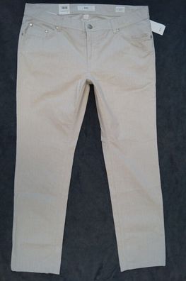 BRAX Cooper Hose Leinen Look W 38 L30 hellbeige NEU