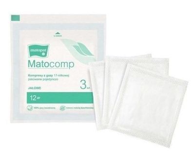 Matocomp Gasflaschenkompressen 9x9cm, 3er Set