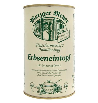 Metzger Meyer Erbseneintopf 1,2kg Erbseneintopf mit Schweinefleisch in der Dose