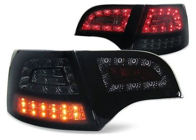 LED Rückleuchten + LED Blinker schwarz für Audi A4 Avant Kombi B7 04-08