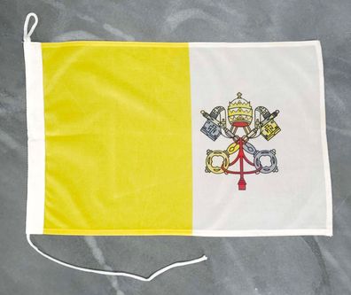 Fahne Flagge Vatikan Vatican Vatikanstadt Papst Bootsfahne - 30 x 45 cm