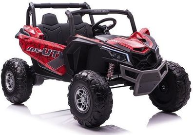 Elektro Kinderauto Buggy 4x4 UTV-MX Spiderman Rot lackiert 24V, VA Reifen, edersitz,