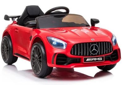 Elektro Kinderauto Mercedes AMG GT R Rot, EVA Reifen, Ledersitz, Musik