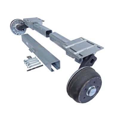 Flexi-Achse 1400kg gebremst - verstellbar Auflagemaß 1200mm - 1900mm 5 x 112