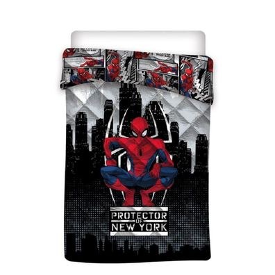 Spiderman Steppdecke Decke 140x200 cm 100% Polyester Kuscheldecke für Kinder