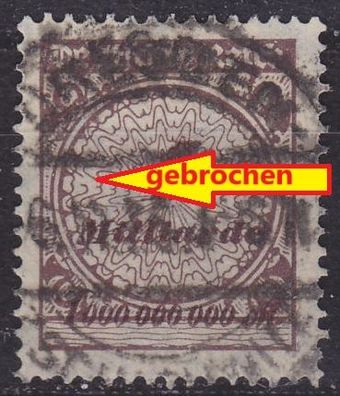 Germany REICH [1923] MiNr 0325 AP HT ( O/used ) [01] Plattenfehler