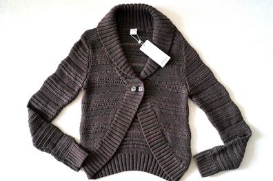 s. Oliver Mädchen Strickjacke Cardigan Gr. 170/176 XL dunkeltaupe-braun NEU