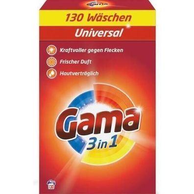 Gama Universal Waschpulver 130 Waschladungen - Made in Germany