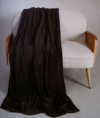 Kuscheldecke 140 x 180 cm ( schwarz )