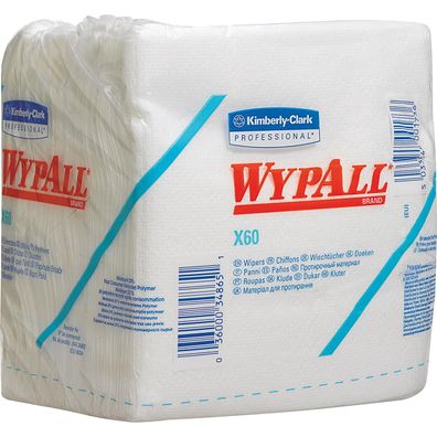 12x WYPALL Wischtuch X60 6034 1lg. Viertelfalz 31x32cm ws 76 St./Pack